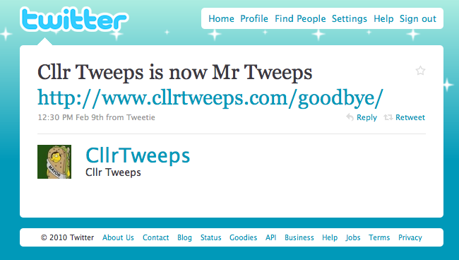 Cllr Tweeps twitter directory of UK councillors closes